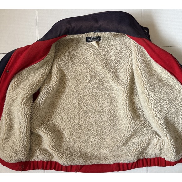 WOOLRICH - Men's Vintage Red Wool Bomber Jacket - Size X-Large - XL* - Picture 4 of 14